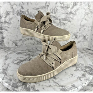 Gabor Waltz Slip On Sneakers Size UK6.5/US9 Taupe Beige Suede Leather